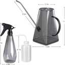 Goowin Indoor Plants Watering Can, Long Spout 47 oz with Bonus 16 oz Spray Bottle & 8.5 oz Squeeze Bottle, Grey