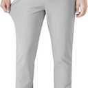 Buyboxs Golf Pants for Teens Dress Pants Stretch Boys Uniform Pants Chino Pants for Boy Jeans Light Grey Elastic Waist Relaxed Fit with Pockets 146-152/ 10-12