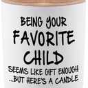 Canldes Gifts for Mom from Daughter or Son Unique Mothers Day Christmas Birthday Gifts for Mom Novelty Being Your Favorite Child Lavender Scented Soy Candle