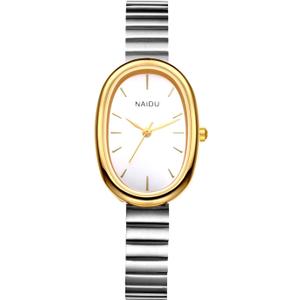 Avaner Women's Ultra-Thin Oval Watches: Stainless Steel Slim Strap Small Face Ladies Elegant Dress Wrist Watches