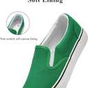 Unisex Classic Slip On Sneakers,Low-Top Casual Canvas Shoes for Woman Comfortable Flats Breathable (Green)