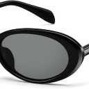 Retro Oval Sunglasses for Women - Trendy Tortoise Shell Frame Shades with Silver Metal Ring Detail UV400 Protection