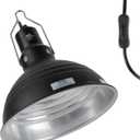 LUCKY HERP Reptile Light Fixture 8.1inch- Lightweight Aluminum Reflector Dome Reptile Light Fixture, Reptile Heat Lamp Fixture for UVB Light Bulb Basking Bulb Heat Bulb (Single Dome Standard)