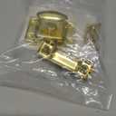 QCAA Oval Turn Cabinet Latch, for Cupboard & Other Furniture, Small, Brass Plated, Made in Taiwan