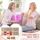 11 Pcs Valentine's Day Kitchen Decor and Accessories Set 3 Kitchen Mats 4 Love Heart Resistant Oven Mitts 4 Dish Towels,17x29&17x47 Inch Non Slip Rugs Valentine Decorations for Home