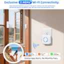 Door Chime, Smart WiFi Door Sensor Chime Window Sensor Alarm for Business/Kids Safety/Home Security Alert Your Phone, 500 FT Range, 32 Ringtones, 5 Adjustable Volumes, Free App Notifications