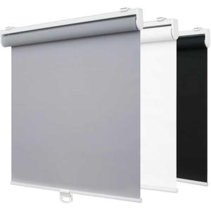 SHADEMOON Blackout Cordless Roller Shades for Indoor Windows,Room Darkening Blind with Spring System Pull Down,Thermal Insulated UV Block Fabric,Home Office (100% Blackout, Grey,43" W x 72" H)