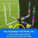 Outdoor Ring Toss Game, Upgraded 15-Inch Backyard and Lawn Games for Adults & Kids, Backyard Camping Sports Activities, Best Party Gifts for Ages 8-12+ Years Old, LED Ring Toss with Carry Case