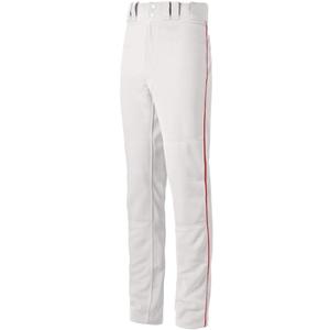 Mizuno Youth Premier Pro Piped G2 Baseball Pant (X-Large, White/Red)