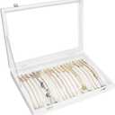 Vicoter Velvet Necklace Display Jewelry Tray 20 Hook Necklace Tray Necklace Pendant Jewelry Tray for Women and Girls