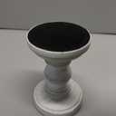 Candle Holder for Pillar Candle Set of 3, Farmhouse Wood Candle Holder, Rustic Wooden Candle Stand, Vintage Tall Candle Stand Decorative for Living Room, Table Centerpiece (Antique White)