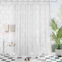 AmazerBath Long Shower Curtain 80 Inches Clear Shower Curtain Plastic Premium PEVA, Heavy Duty 8G Weighted Shower Curtains for Bathroom with 3 Big Stones and 12 Grommets, 72x80 Inches