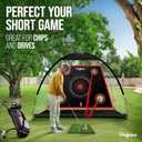 Golf Net 10x7 ft Practice Net for Backyard Driving, Indoor Hitting Net with Mat, A Great Gift for Golfers or Dad Golf Training Aid
