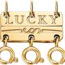 Dailyacc Lucky Necklace Layering Clasp 18K Gold and Silver Multiple Necklace Clasps for Layered Look Separator
