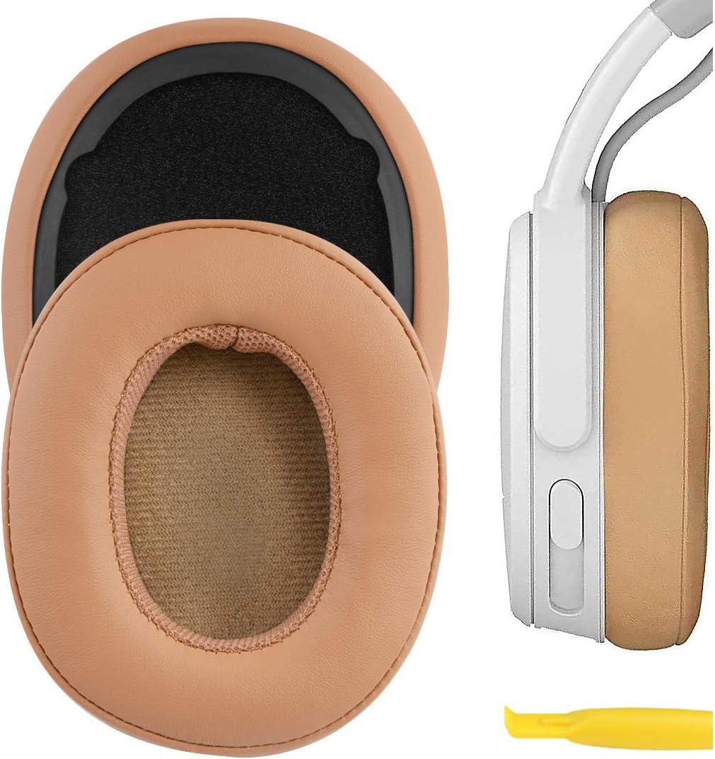 Geekria Replacement Ear Pads Compatible with Skullcandy Crusher Wireless/Crusher EVO/Crusher ANC, Hesh 3/ EVO/ANC, Crusher 540 Active Wireless, Venue ANC Headphones(Brown)