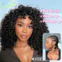 Gowit Pre Looped Deep Wave Crochet Hair 10 Inch 7 Packs Short Curly Black Pre Twisted Ocean Wave Deep Twist Crochet Braids Synthetic Braiding Hair for Black Women