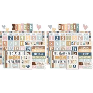 Teacher Created Resources Everyone is Welcome Calendar Classroom Bulletin Board Decor (TCR7119) (Pack of 2)