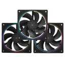 Thermalright TL-S12R X3 CPU Fan,Computer Case Cooler Fan, 12cm Desktop Cooling Fan, 4pin PWM Connector PC Fan with ARGB Aperture, 1500RPM Speed PC Cooler Reverse Fan(3 Packs,Black)