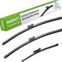 PARRATI® High Performance Premium All-Season Automotive Windshield Wipers with Rear Wiper Blades Replacement for 2015-2020 VW Golf GTI e-Golf,Easy to Install 26"+18"+11''(Set of 3)