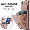 Asuwish Phone Case for Samsung Galaxy S24 5G Wallet Cover with Tempered Glass Screen Protector and RFID Blocking Ring Stand Credit Card Holder Leather Cell Accessories S 24 24S G5 Women Men Rose Gold