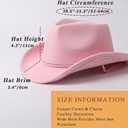 AQOKKA Kids Cowboy Hat Western Toddler Cowgirl Hat Baby Cowboy Wide Brim Felt Fedora Hat with Buckle Belt for Boys Girls