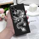 for Samsung Galaxy S23 Ultra Case, Creative Pattern Ultra Thin Soft Phone Cover for Galaxy S23 Ultra 6.8 inch, Dragon Black