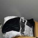 Heated Blanket Electric Blanket Full Size 84"x72" Fast Heating Electric Blanket with 12 Hours Auto-Off and 6 Heating Settings Overheat Protection Cozy Soft Flannel Heated Throw Blanket ETL-Certified (Black)