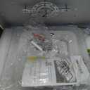 Shine LUEST Modern Ceiling Light, 39.4'' Dimmable LED White Flush Mount Ceiling Lights with Remote Acrylic Round Ceiling Lamp Fixture for Low Ceiling Bedroom Living Room Dining Room, 100W