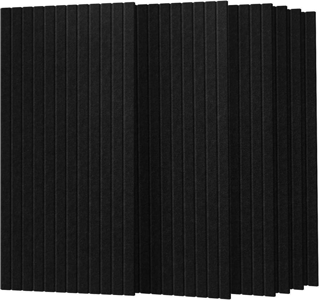 6 Pack Acoustic Panels, 47.2" x 23.6" Sound Proof Panels, Black