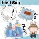 6 x Cute Clothes for Doll Design Outfit Blind Mystery Box Accessories Mini La Boo-Boo Blah Bu Bu BuLafufu Ropa Plush Stuff Dress Overalls Hoodie Pajamas Blue