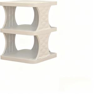 Stackable Shoe Rack, Modular Shoe Organizer, Freely Adjustable Multi-Tier Shoe Rack, Shelf Free Stackable DIY - Space Saving Storage (2 Tier)