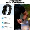 Fitness Tracker with Heart Rate, Sleep Monitor, 100+Sports Modes Smart Watches for Men Women, IP68 Waterproof, Activity & Step Tracker Watch for Android/iOS Phones (Silver), 45*26.45*11.2mm