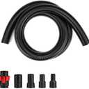 Shop-Vac Premium Universal Hose Plastic 8'X 1-7/8", Vacuum Hose Compatible with Rigid, Dewalt, Husky, Craftsman, Bauer, Masterforce Vacuum Cleaners