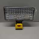 Cordless LED Work Light for Dewalt 20V Battery90W 5400ML LED Wide Beam Flood Light with Two USB Charging Port Light for Emergency,Workshop,Garage.(No Battery)