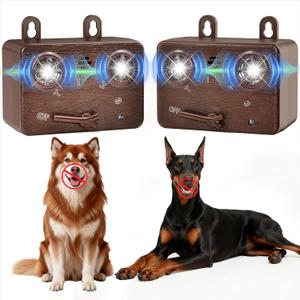 Anti Barking Device for Dogs,Bark Deterrent Device with 3 Frequency Modes & Flashlight, Dog Barking Deterrent Devices for Stopping Barking, Jumping & Bad Behavior, Indoor Outdoor Use(Brown)