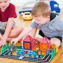 38PCS Magnetic Tiles Road Set, Magnetic Building Blocks for Toddlers, STEM Construction Toys for Kids Ages 3+, Gifts Toys for Boys & Girls