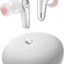 Monster Clarity 8.0 Hybrid Active Noise Cancelling Wireless Earbuds, 42dB in-Ear ANC Earphones Deep Bass with 6 Mics, Bluetooth 5.2, 50H Play Time with Wireless Charging Case White