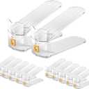 CiBiZi Clear Shoe Slots Organizers 12Pack Shoe Stacker Organizer for Closet Shoe Stackers for a Pair of Shoes Shoe Display Shelf Shoe Rack Holders Space Saver Organizador de Zapatos (Clear)