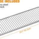 onlyfire Stainless Steel Warming Rack Replacement for Masterbuilt Gravity Series 800 Digital Charcoal Grill and Smoker, Ste of 2