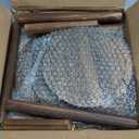 Oak Stackable Stool, Small Plant Stand, Round Wooden Stool for Dining Room, Living Room, Entryway, Classroom, School, 15.4" x 15.4" x 16.7, Walnut