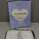 Clear Makeup Bag,2 Pack TSA Approved Toiletry Bag Travel Toiletry Bag Hanging Makeup Cosmetic bag for Women Men (Black).