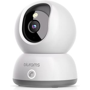 blurams Indoor Camera 2K, Cameras for Home Security with One-Touch Call, Pet Camera w/Color Night Vision, Motion Tracking, Cloud & SD Card Storage (2.4GHz Only)