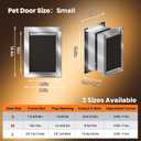 Cat Door for Wall, Small Pet Door, Heavy Duty Doggy Door, All Aluminum Frame, 2 Magnetic Flaps, Energy Efficient, Telescoping Tunnel, Sliding Lock Panel, Easy to Install (Pets Up to 22 LB)