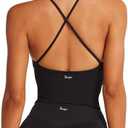 Danysu Sculpt Workout Tank Tops Women Backless Longline Sports Bras Strappy Padded Yoga Top S