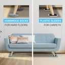16 x Kiss Core New Upgrade Furniture Movers Sliders, 8+8 Pack 4.3" Multi-Surface Furniture Sliders with Groove Design, 8PCS Moving Pads and 8 Hardwood Socks, Protect Floor and Easily Move Furniture