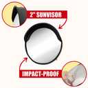 SecurityMan Large 24 Inch Convex Mirror for Blind Spots - Shatterproof Polycarbonate, 180 Wide View for Driveways, Intersections, Warehouses, Roads, and Large Areas - Indoor & Outdoor Security Mirror