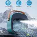 Portable Air Conditioner -5200mAh Rechargeable Mini Air Conditioner with 3 Speed Settings, 5-10 Hours Runtime,Quiet Desk Cooling Fan, Personal Air Cooler for Home, Bedroom, Travel, Office, Outdoor