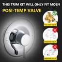 Shower and Tub Trim Kit, Compatible with Moen Posi-Temp Valve, Chrome