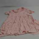 Dellytop Womens Drawstring V Neck Dress Ruffle Tiered Short Sleeve Babydoll Tunic Swing Sundresses S/M