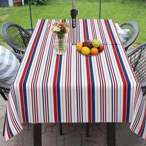 Outdoor Tablecloth with Umbrella Hole and Zipper, 4th of July Tablecloth Red and Blue Patriotic Table Cloth, Rectangle 60102 Inch Waterproof Fade Resistant for Memorial Day Independence Day